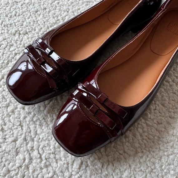 Billi BI A9316 Ballerina Sko, Bordeaux Patent